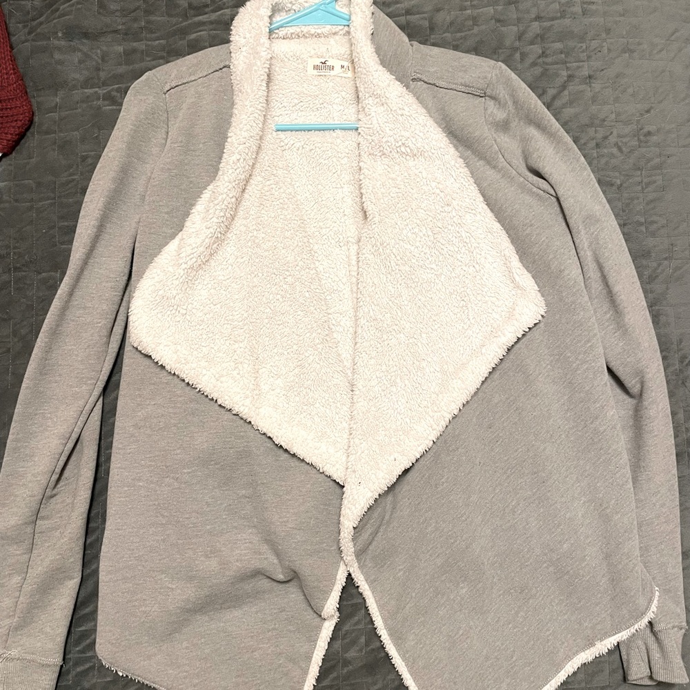Grey fluffy cardigan